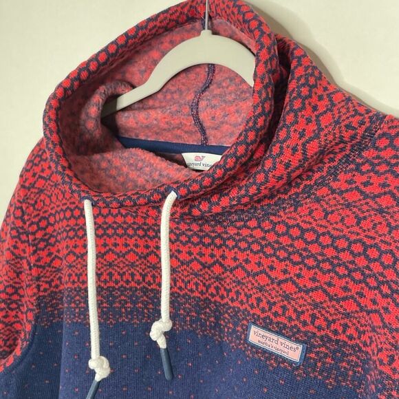 Vineyard Vines Knit Fleece Cowl Neck Pullover Sweatshirt sz. L #OO - Picture 4 of 8